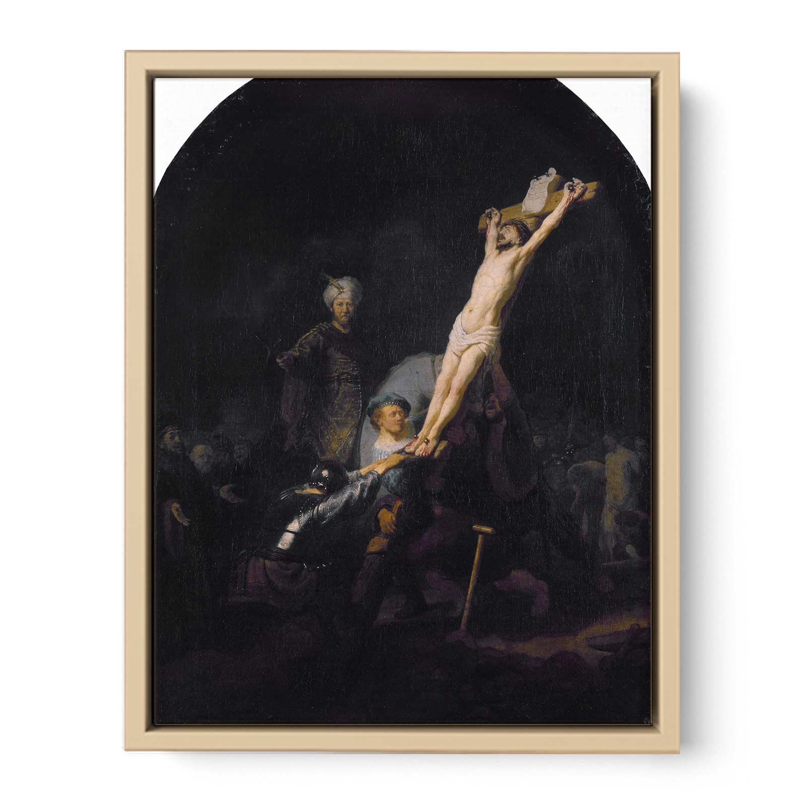 The raising of the cross,munich 1633 Painting