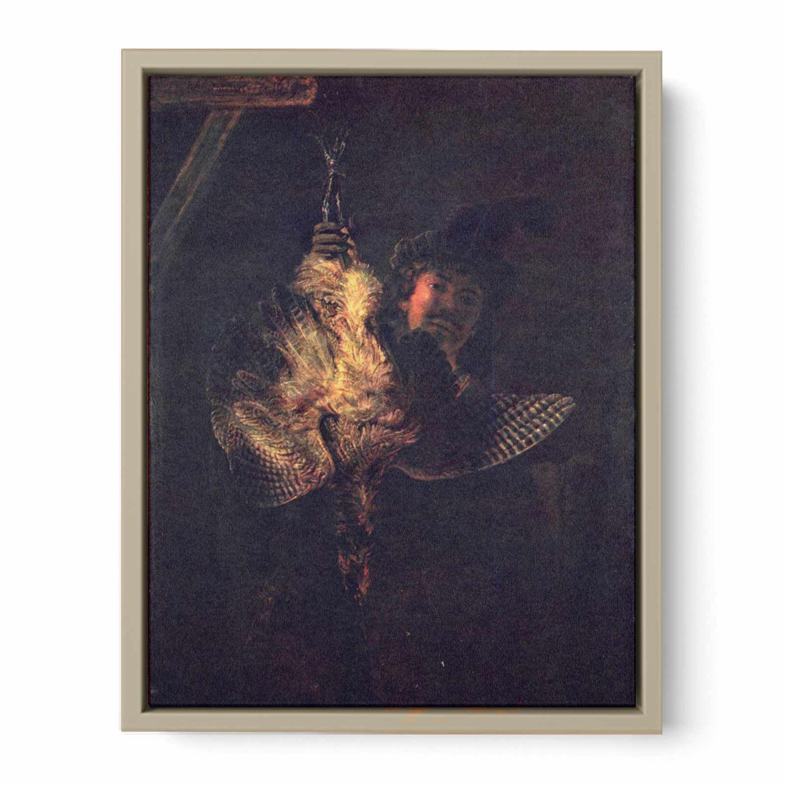 Self portrait with a dead bird Painting
