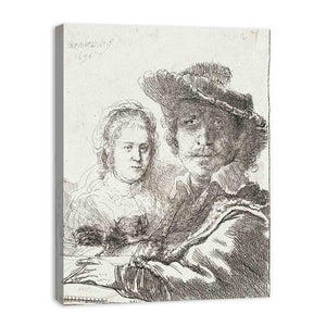 Self Portrait With Saskia 2 Painting