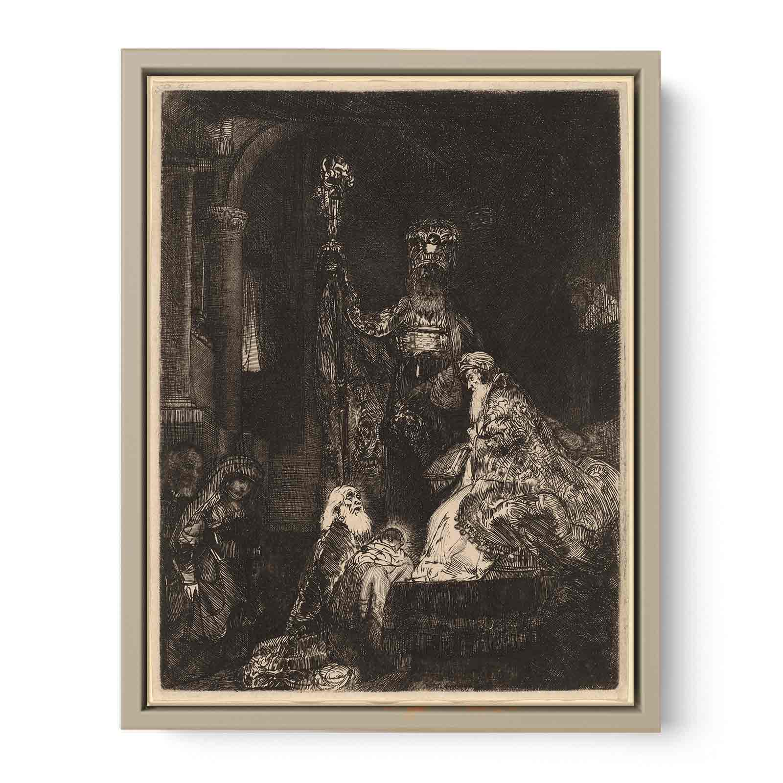 The Presentation In The Temple In The Dark Manner Painting