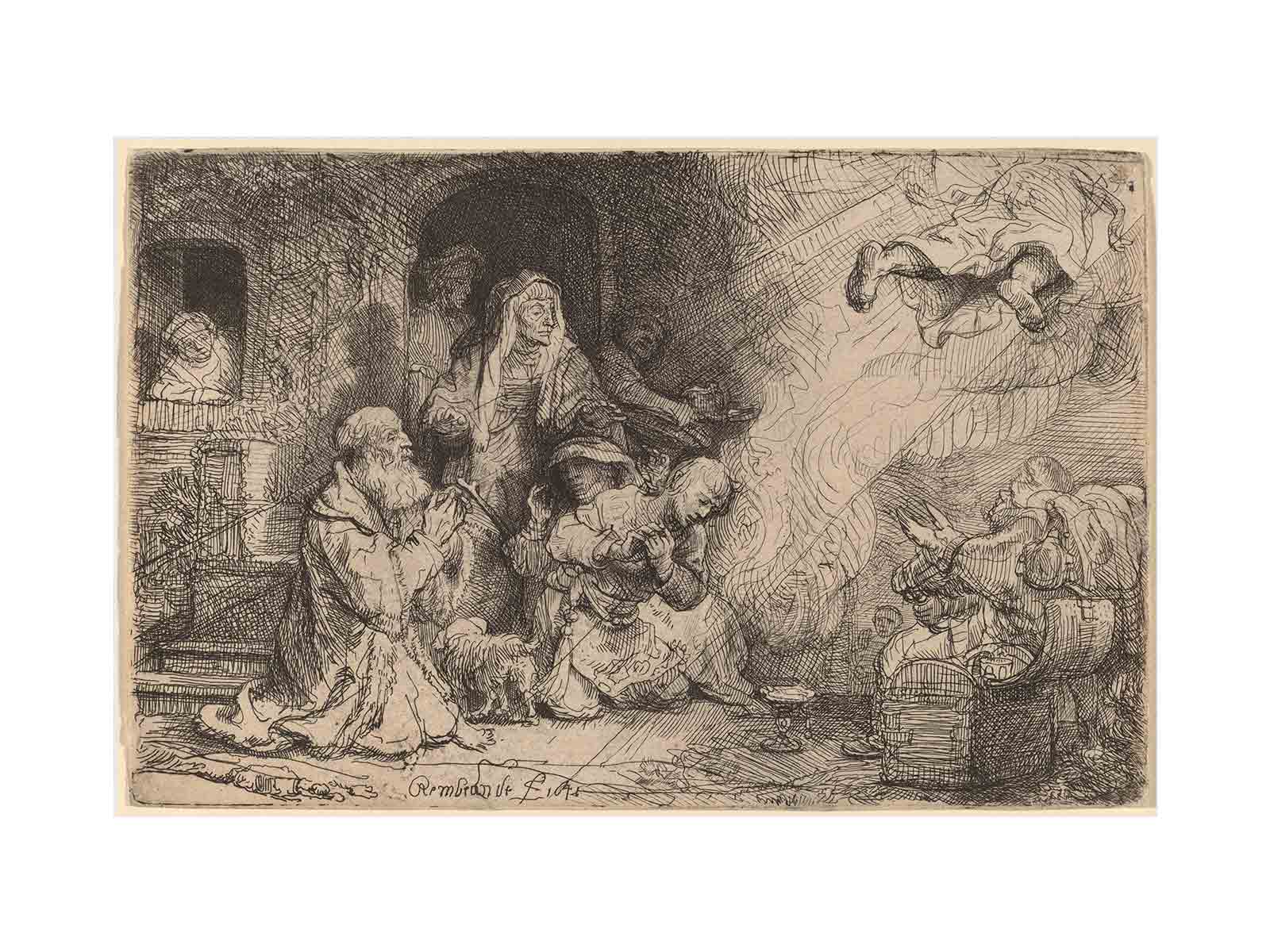The Angel departing from the Family of Tobias Painting