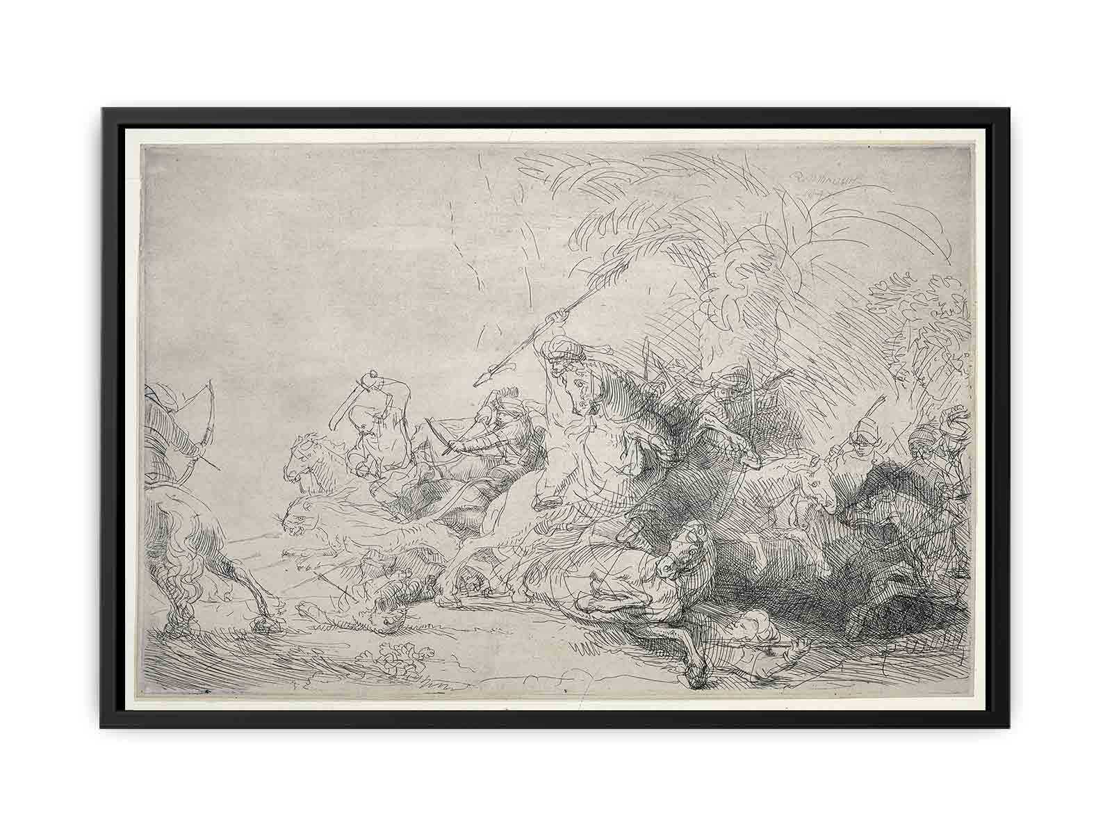 The Large Lion Hunt Painting