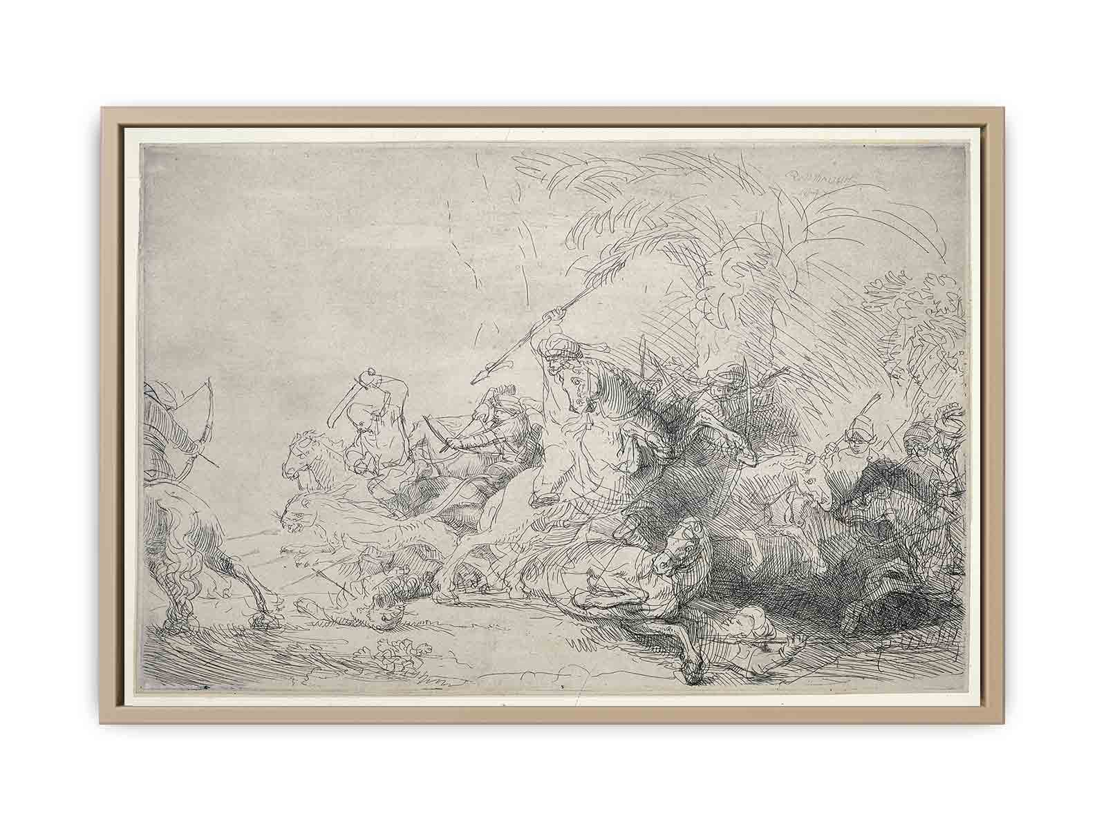The Large Lion Hunt Painting