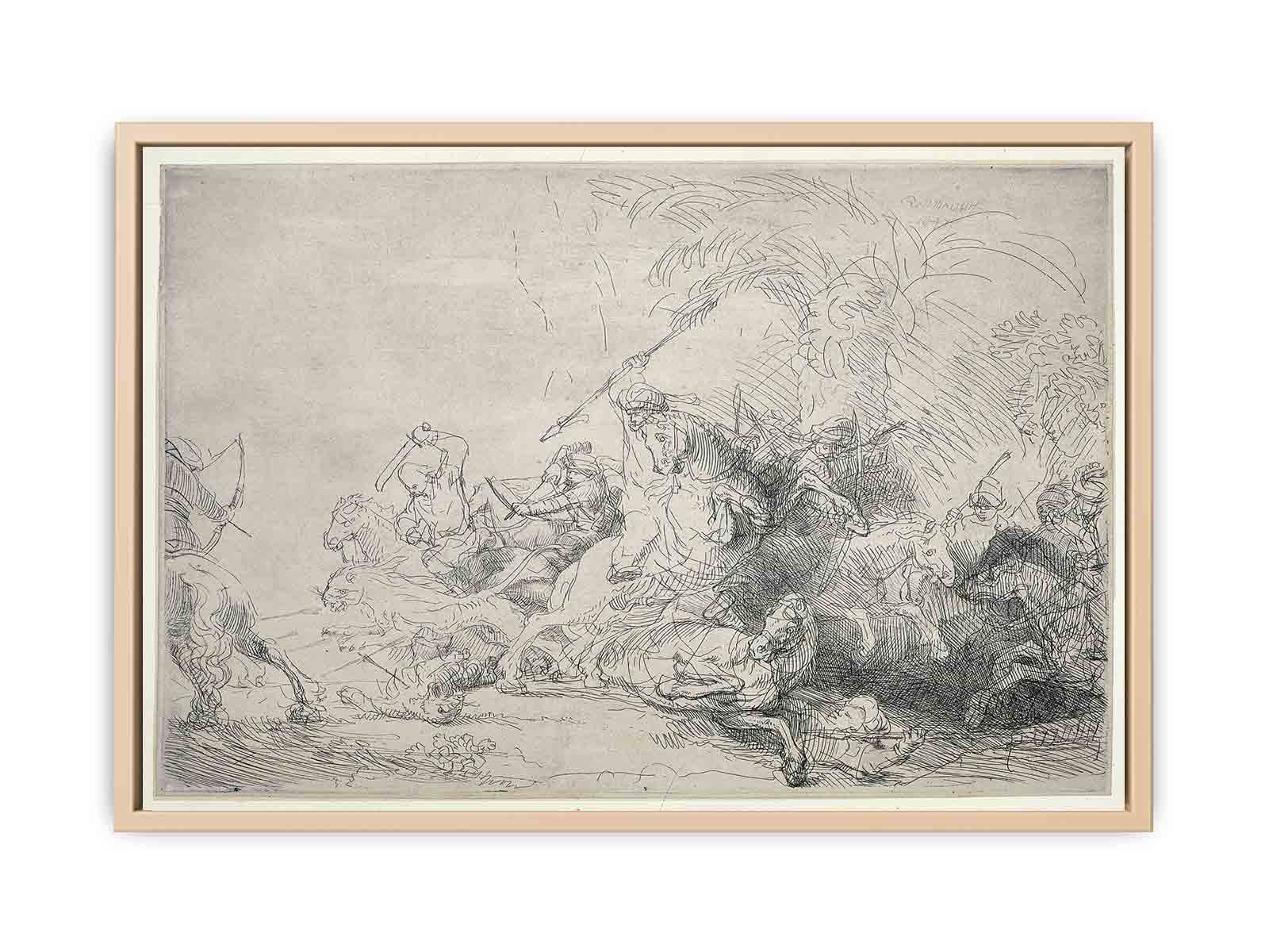 The Large Lion Hunt Painting