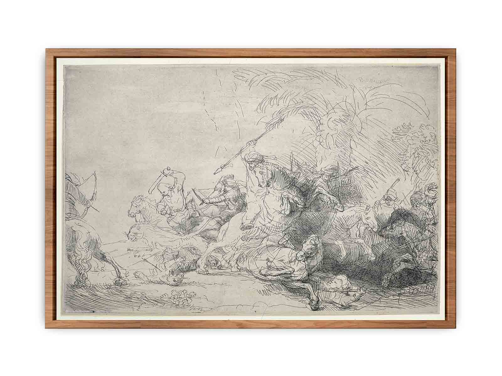 The Large Lion Hunt Painting