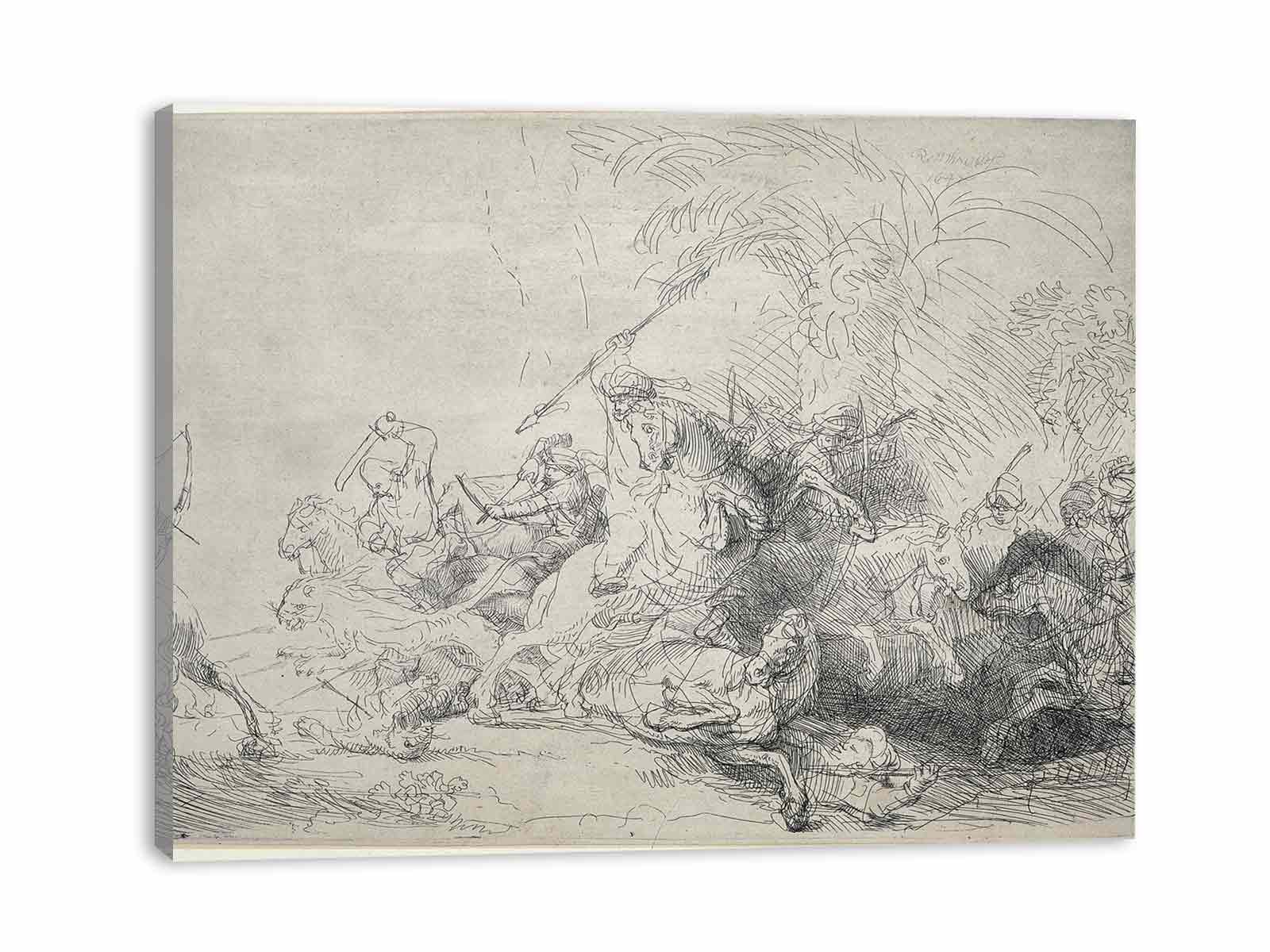The Large Lion Hunt Painting