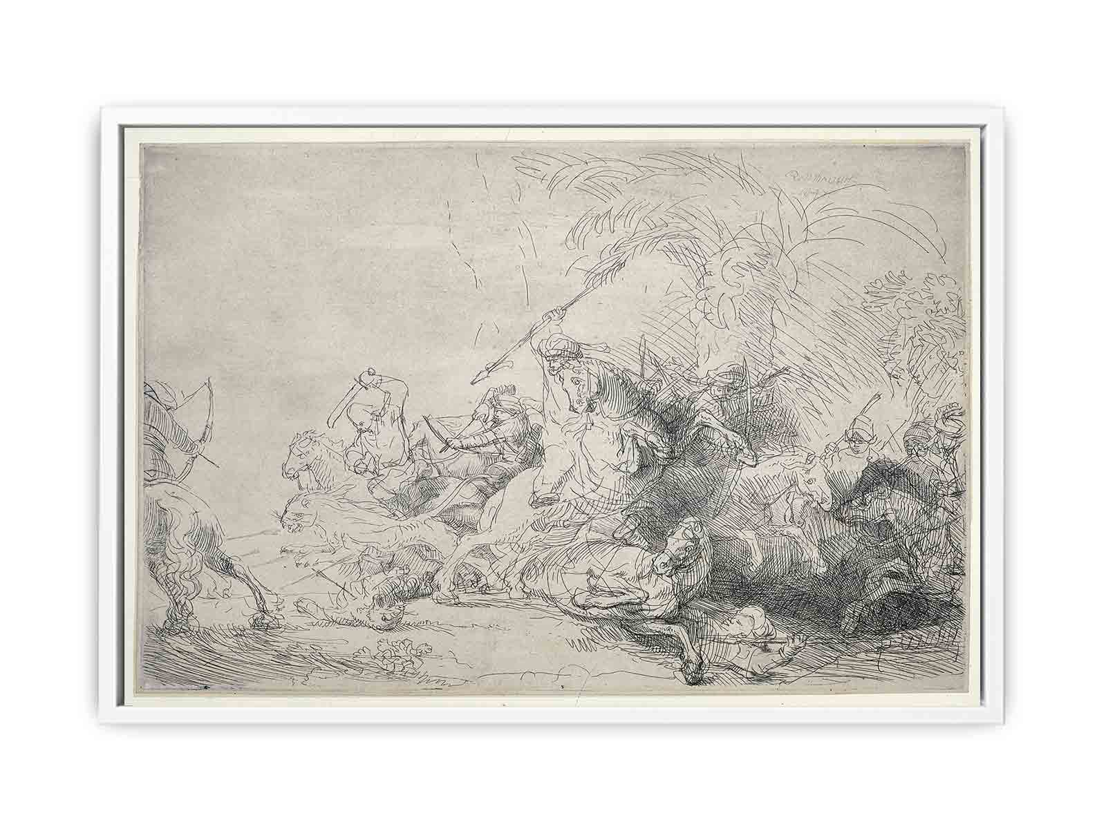 The Large Lion Hunt Painting