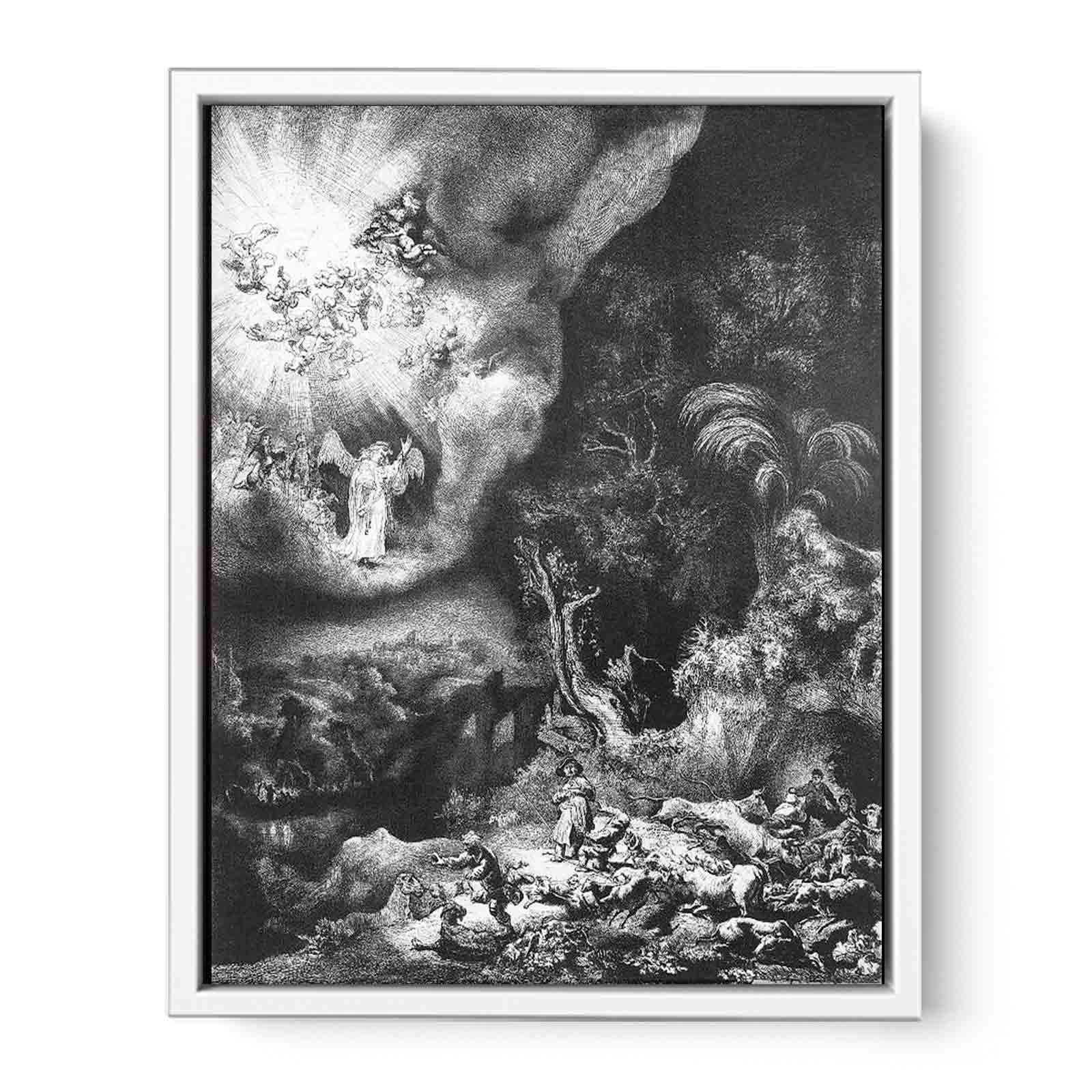 The angel appearing to the shepherds 2 Painting