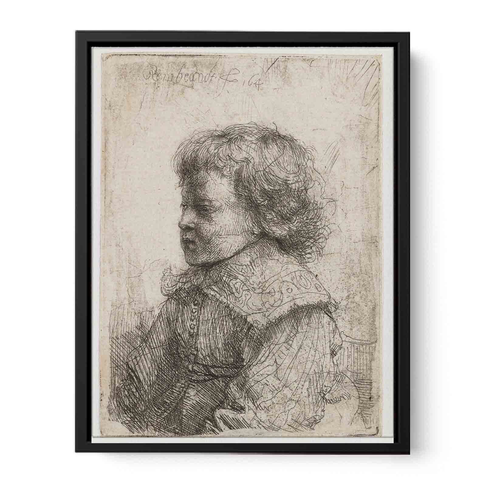 Portrait of a Boy, in Profile Painting