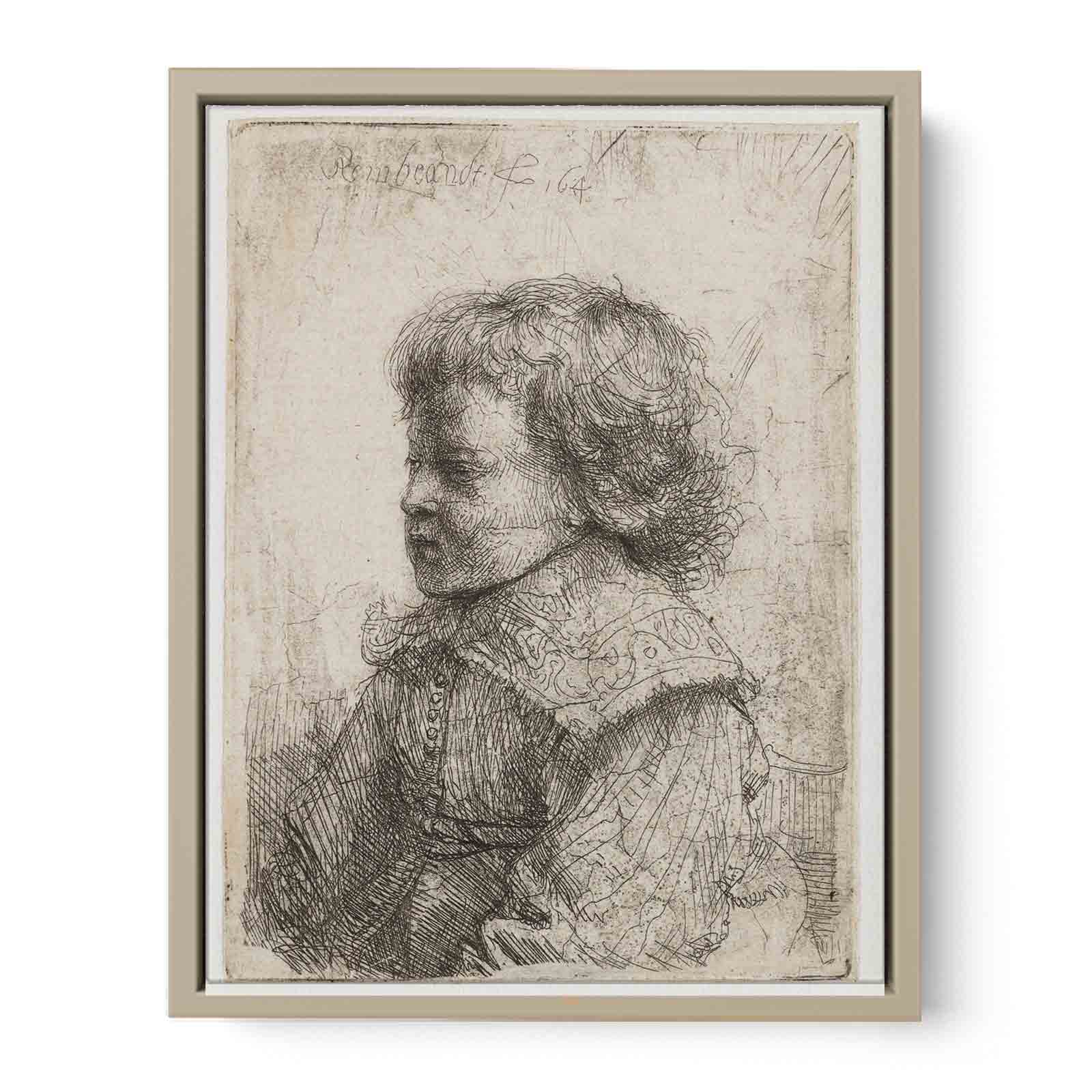 Portrait of a Boy, in Profile Painting