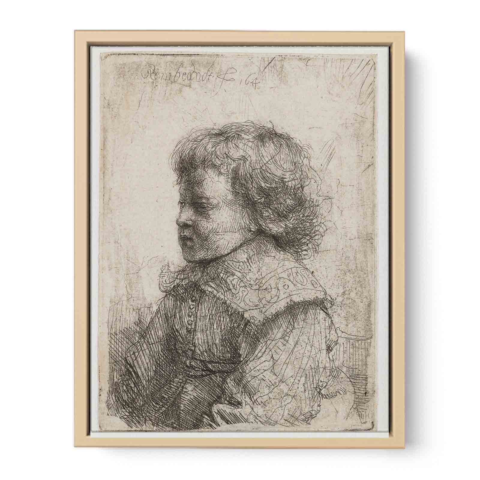 Portrait of a Boy, in Profile Painting