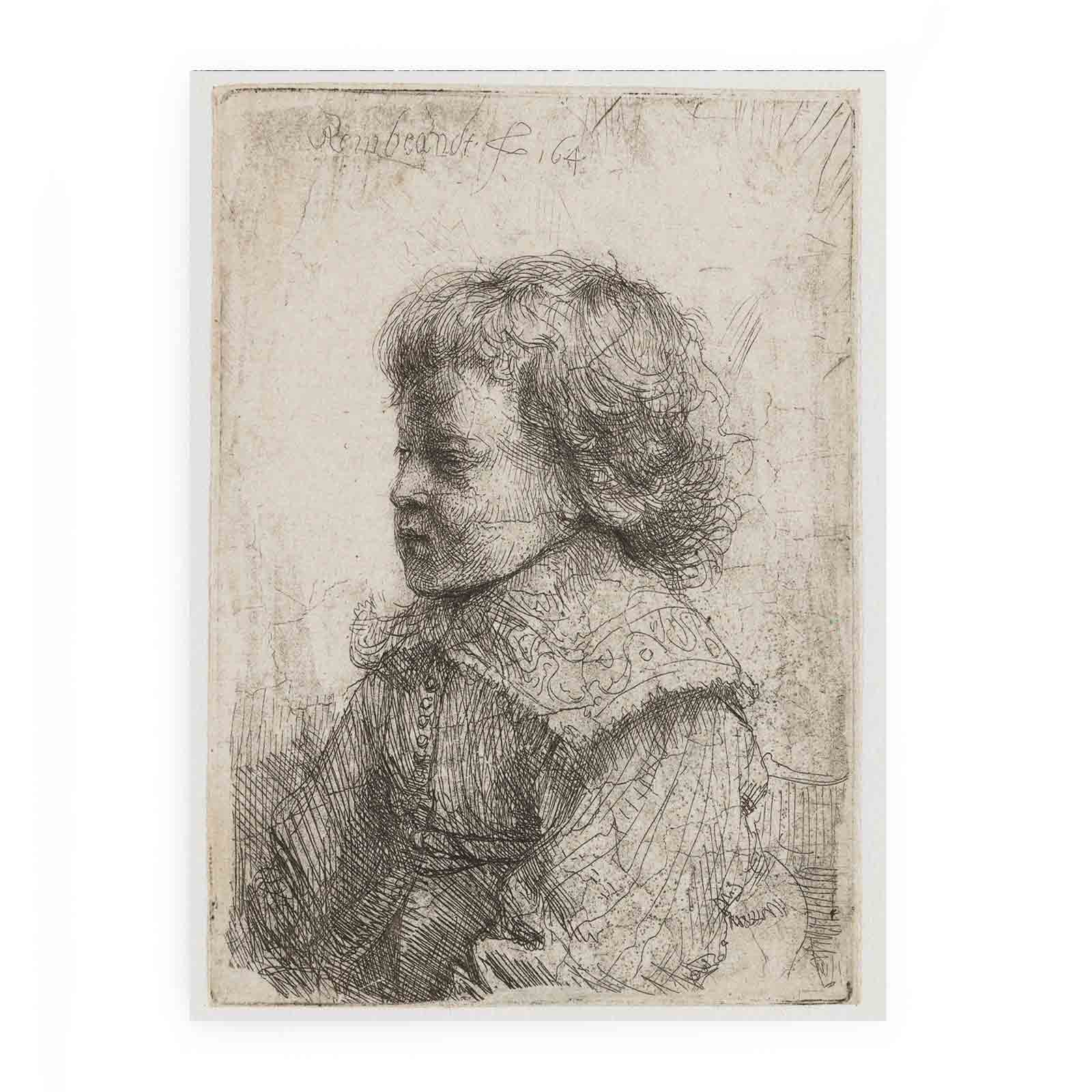 Portrait of a Boy, in Profile Painting