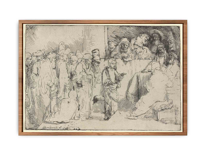 Christ disputing with the Doctors A Sketch
 Painting