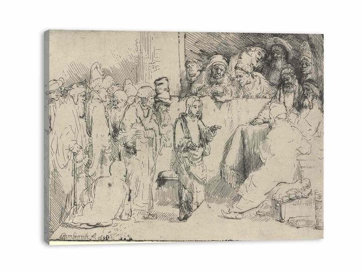 Christ disputing with the Doctors A Sketch
 Painting