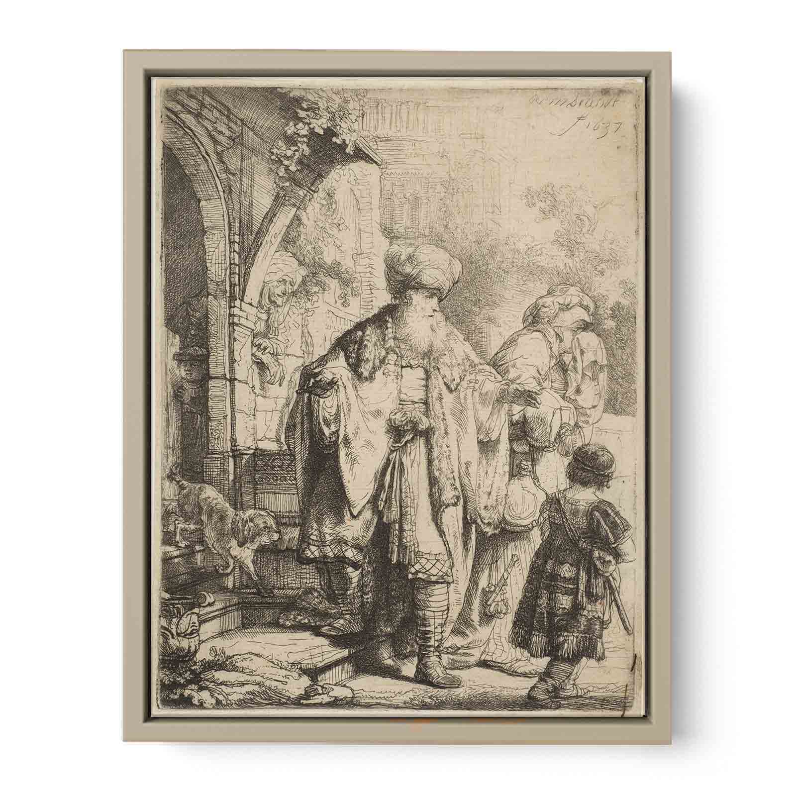 Abraham casting out Hagar and Ishmael Painting