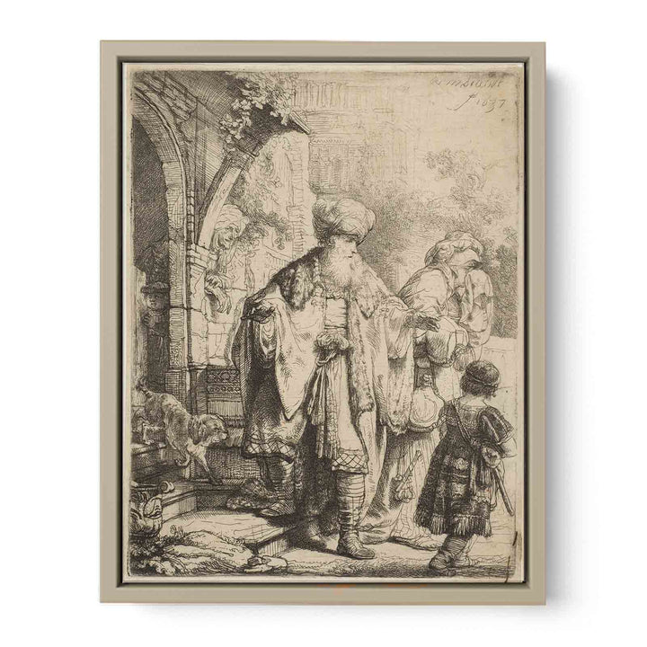 Abraham casting out Hagar and Ishmael Painting