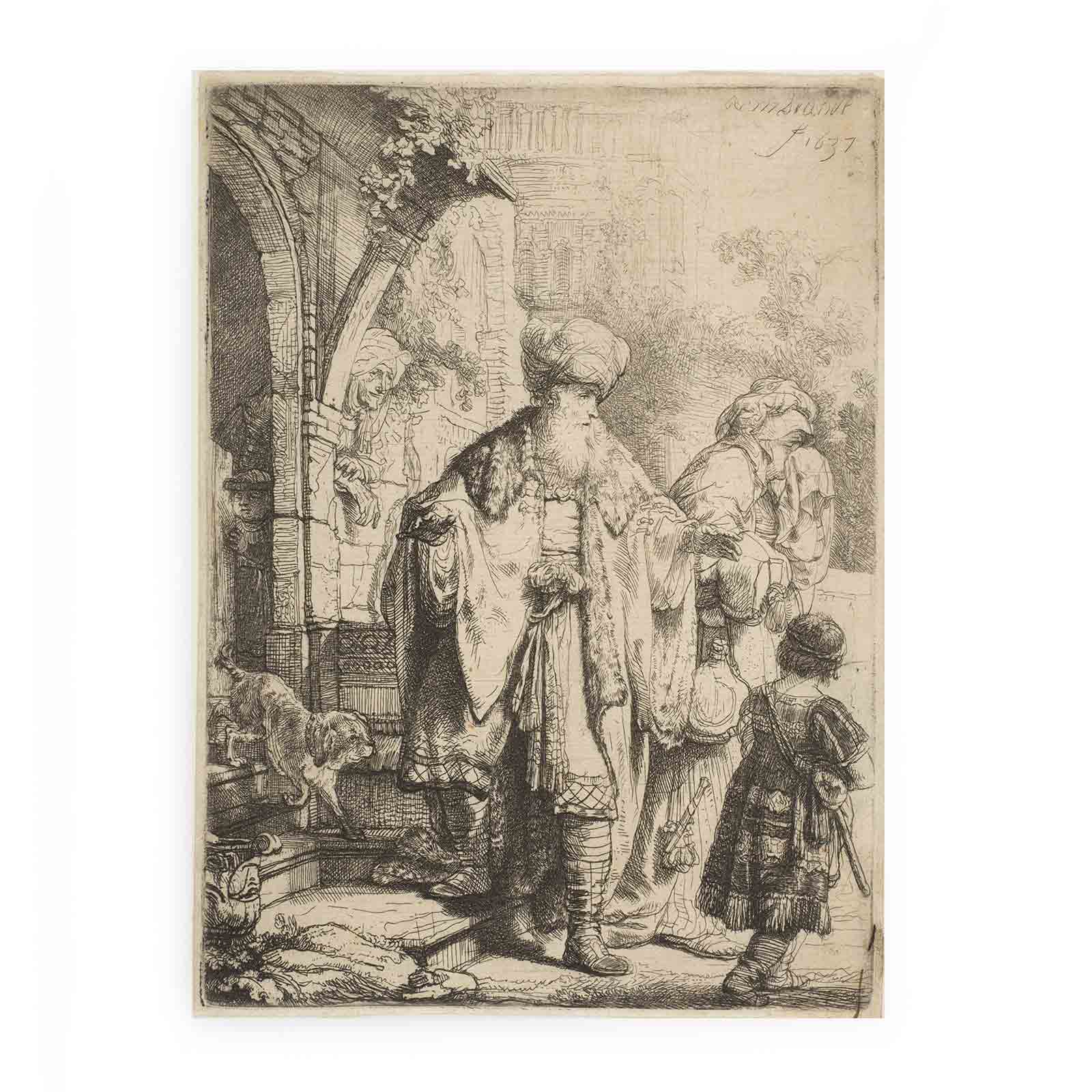 Abraham casting out Hagar and Ishmael Painting