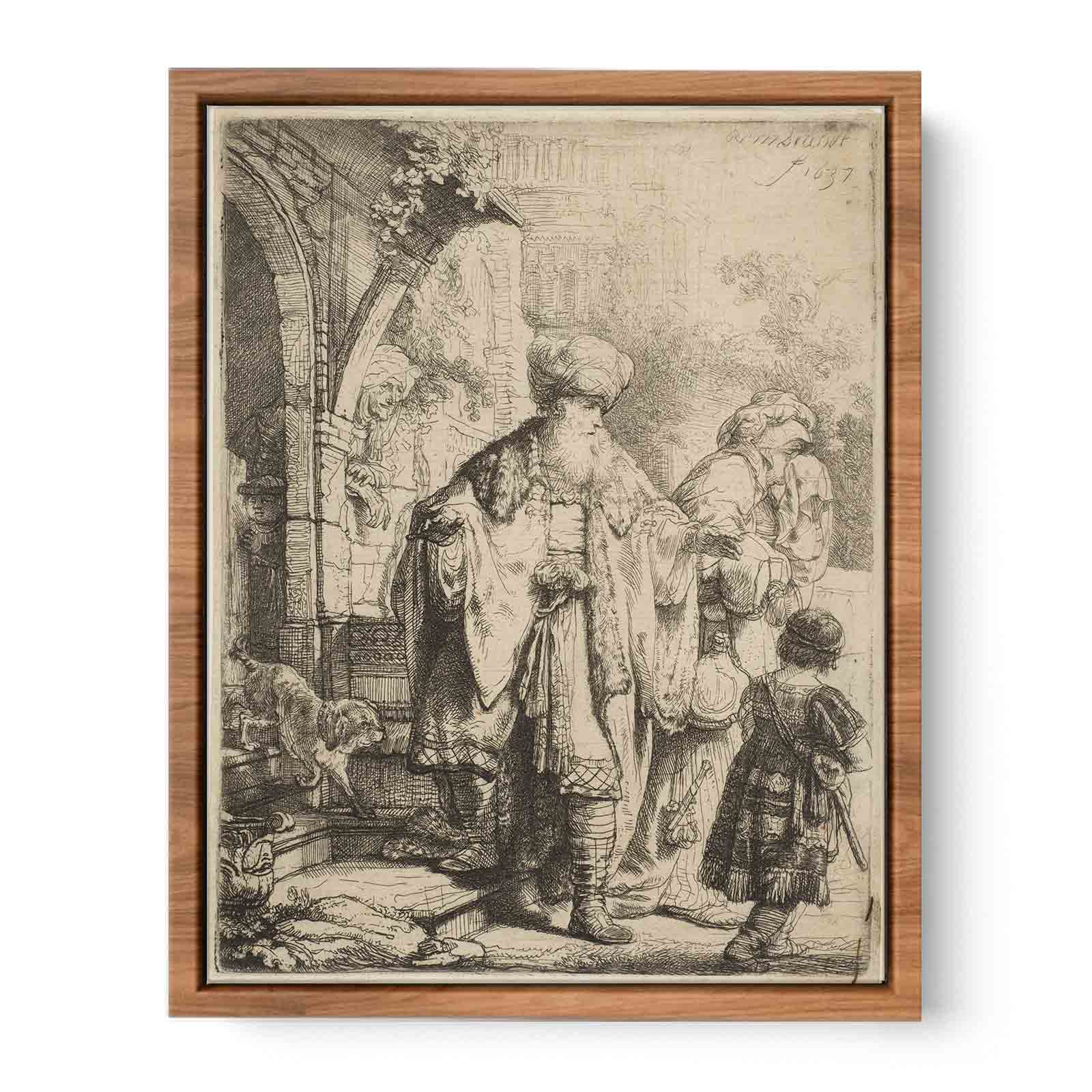 Abraham casting out Hagar and Ishmael Painting