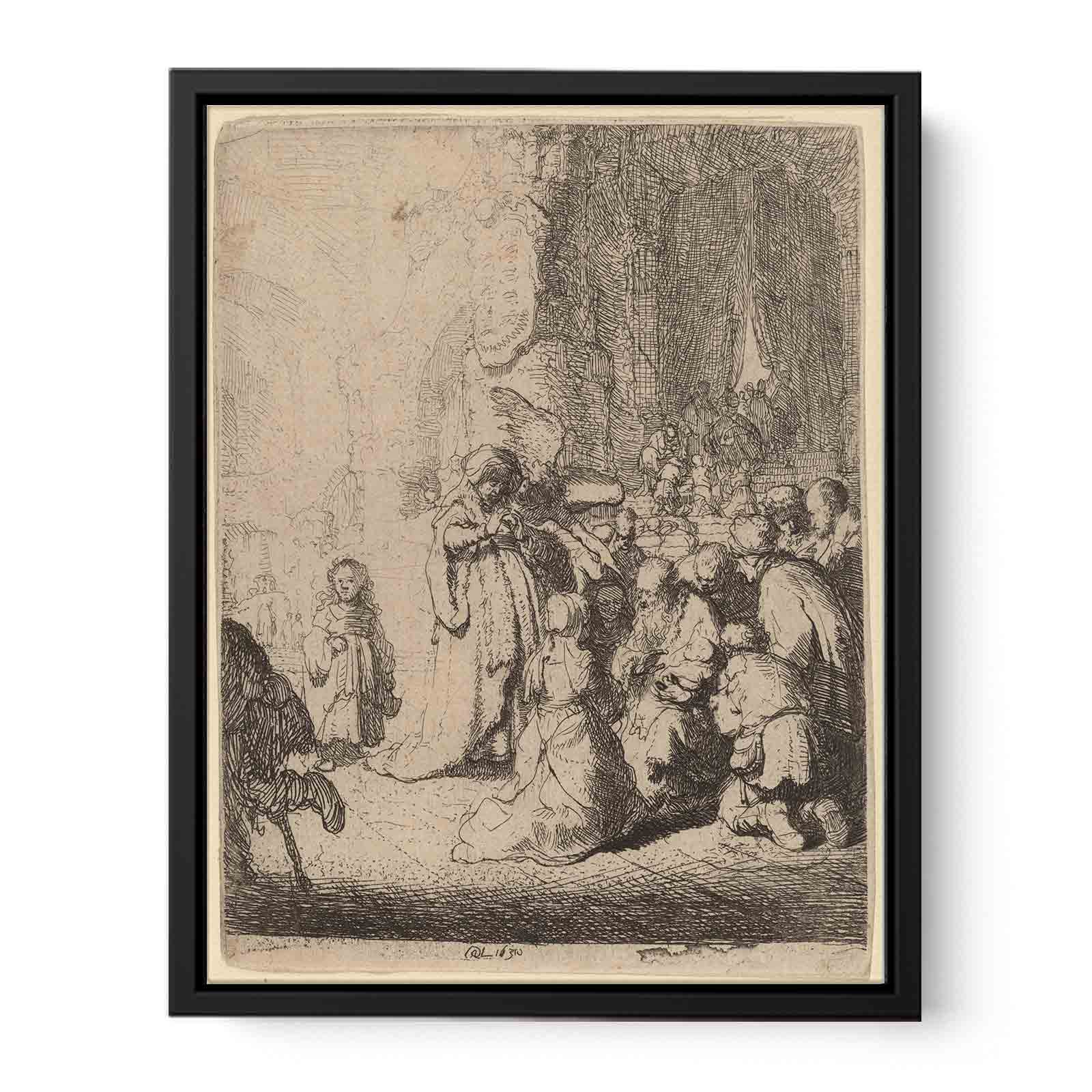 The Presentation in the Temple with the Angel Small Plate Painting