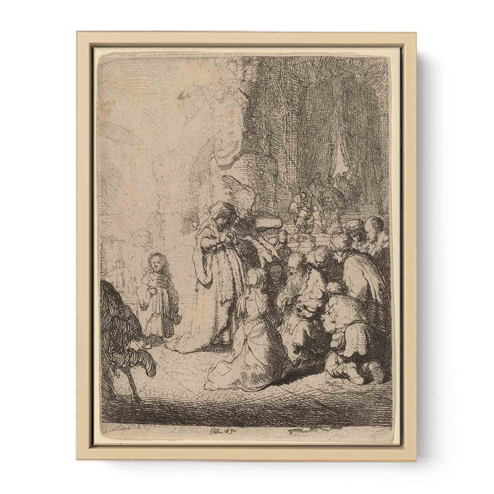 The Presentation in the Temple with the Angel Small Plate Painting