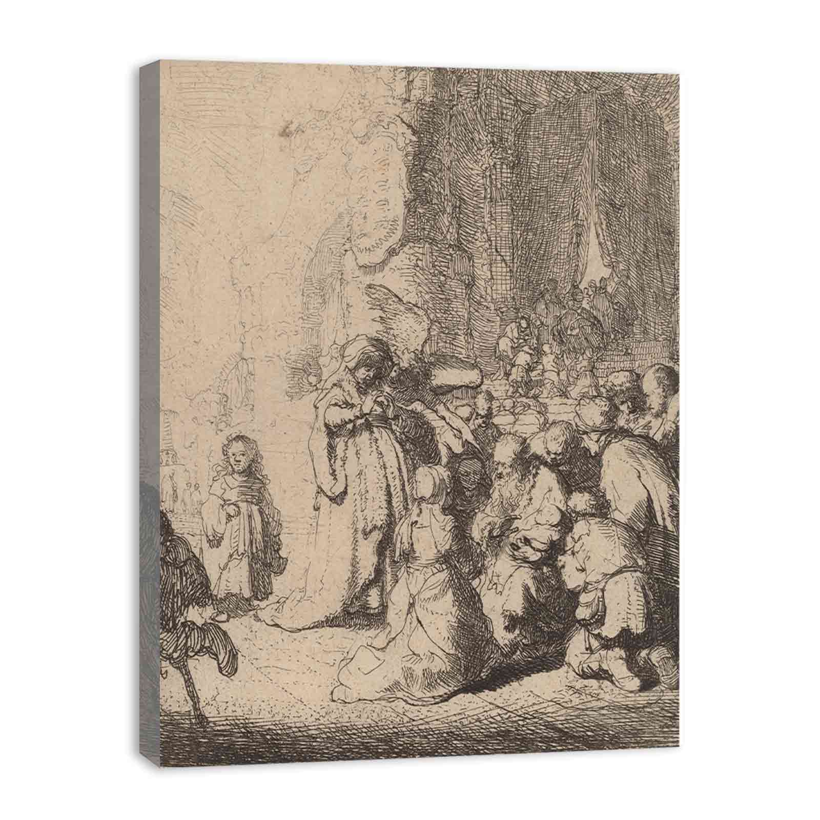 The Presentation in the Temple with the Angel Small Plate Painting