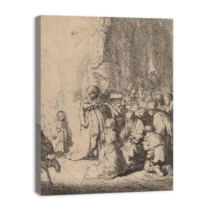 The Presentation in the Temple with the Angel Small Plate Painting