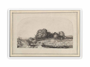 Landscape with a Haybarn and a Flock of Sheep Painting