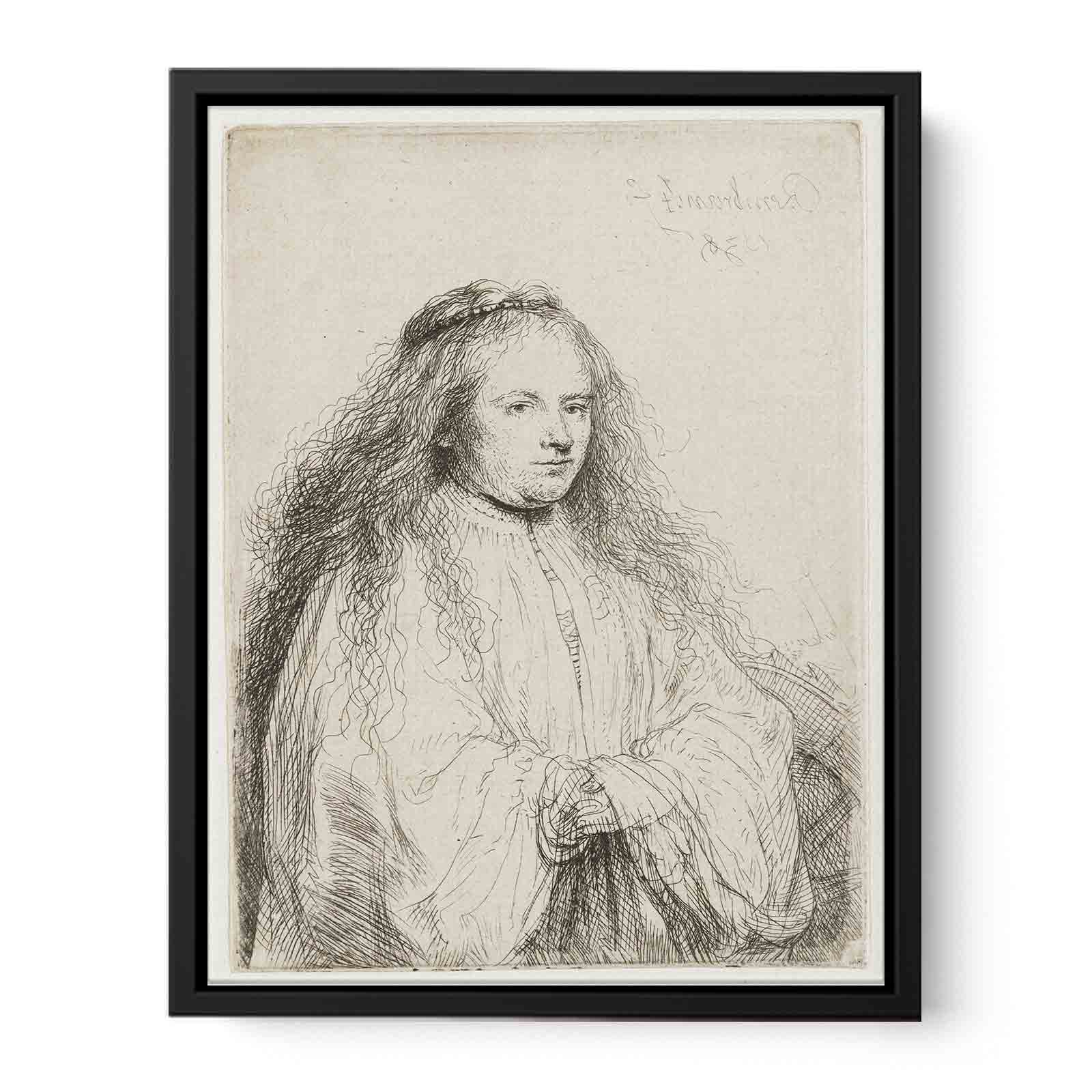 The little Jewish Bride (Saskia as Saint Catherine) Painting