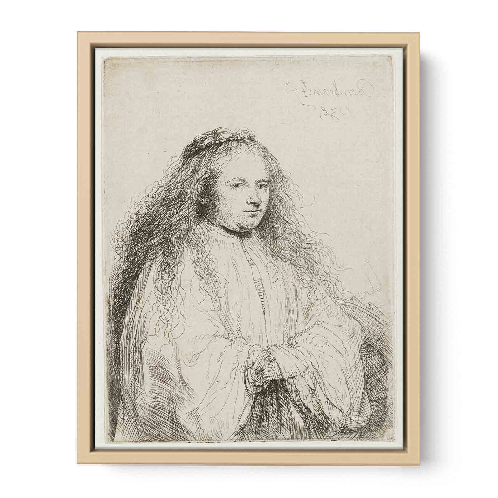 The little Jewish Bride (Saskia as Saint Catherine) Painting