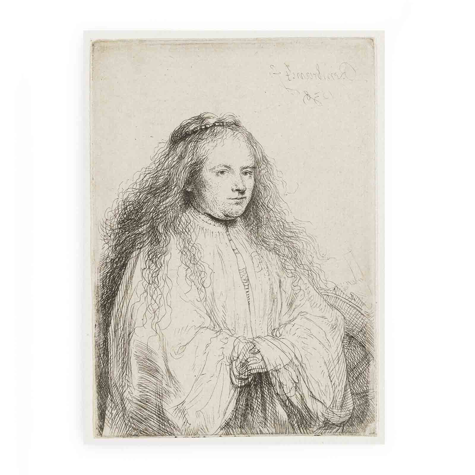 The little Jewish Bride (Saskia as Saint Catherine) Painting