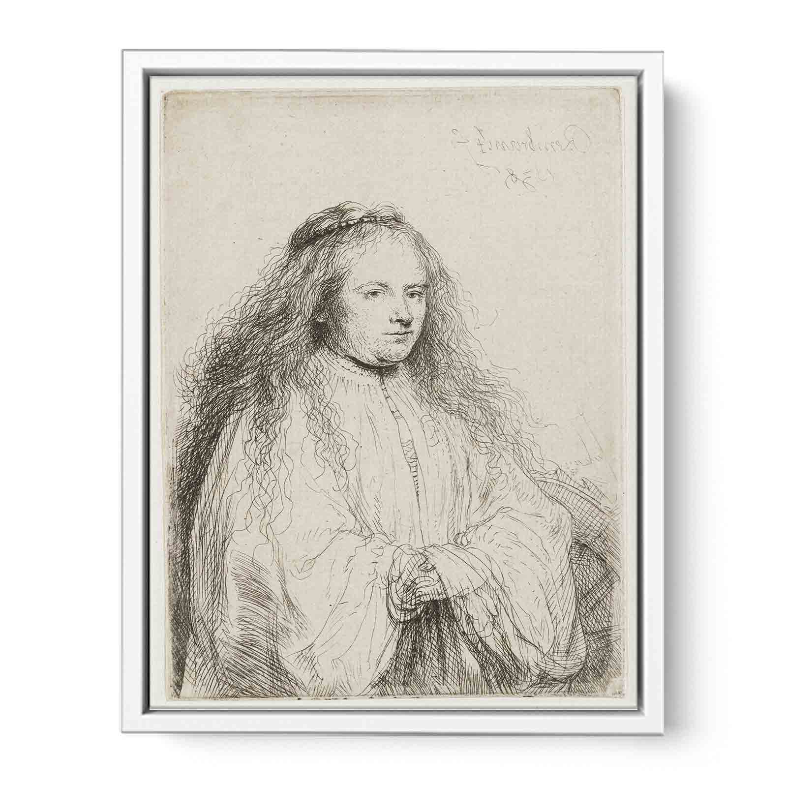 The little Jewish Bride (Saskia as Saint Catherine) Painting