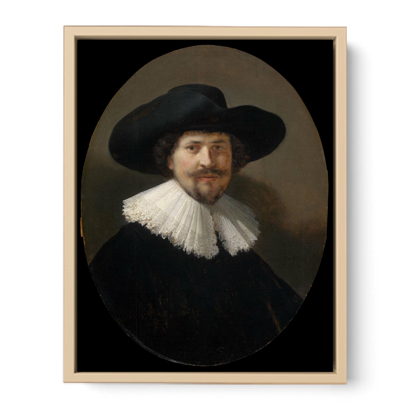 Portrait of a Man in a Black Hat Painting
