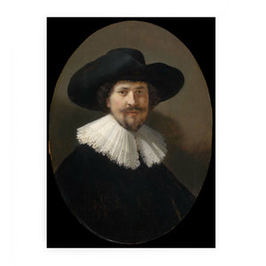 Portrait of a Man in a Black Hat Painting