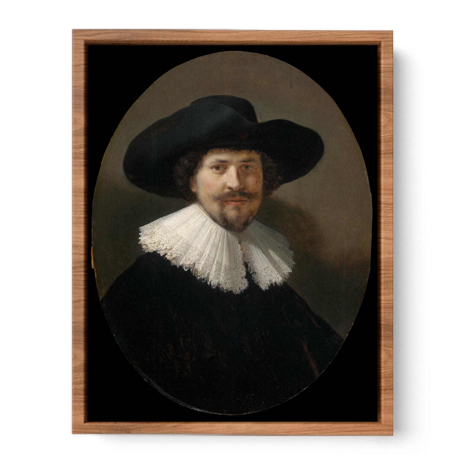 Portrait of a Man in a Black Hat Painting