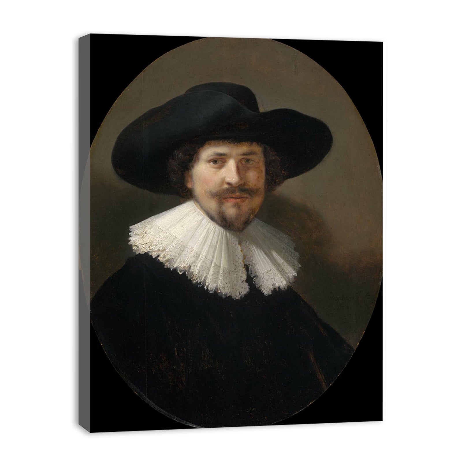 Portrait of a Man in a Black Hat Painting