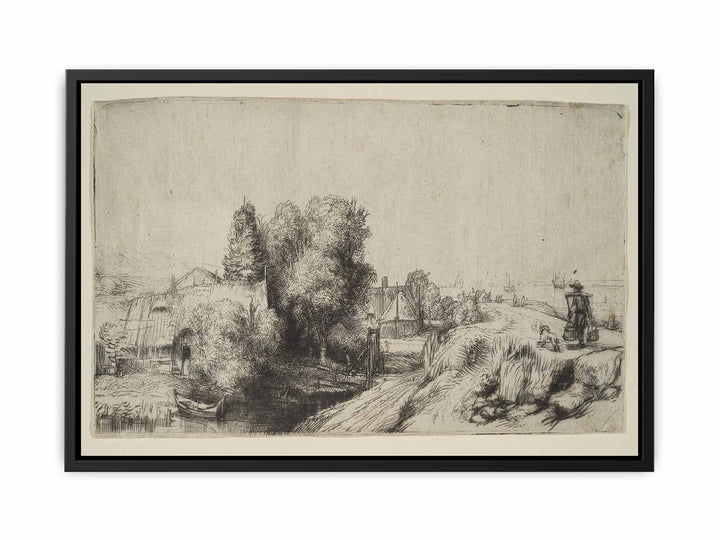 Landscape with a Milkman Painting