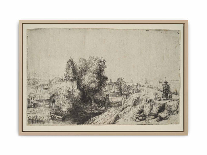 Landscape with a Milkman Painting