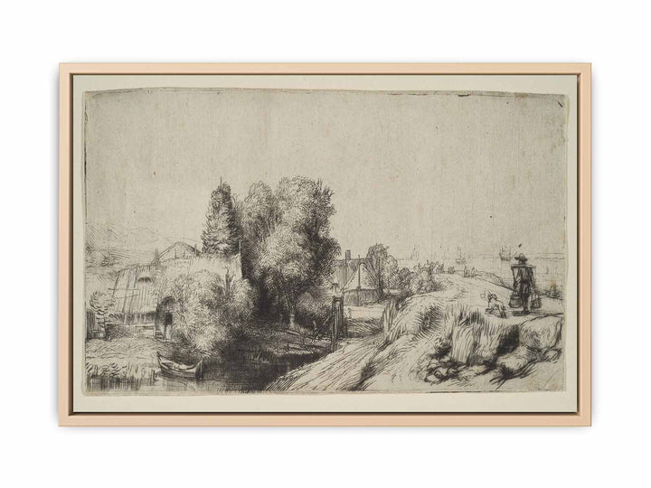 Landscape with a Milkman Painting