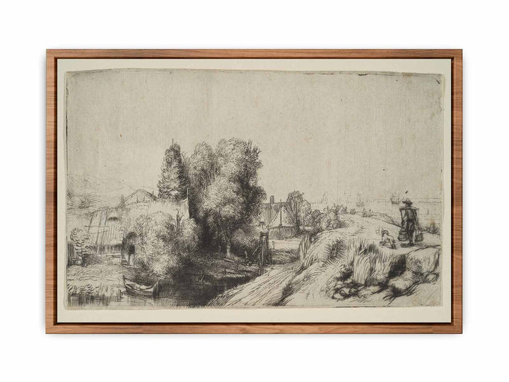Landscape with a Milkman Painting
