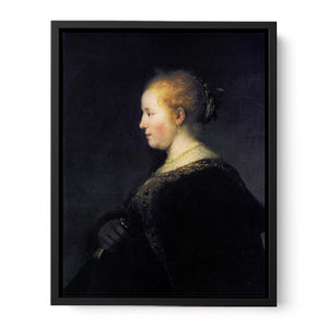 Portrait of a Young Woman with the Fan Painting