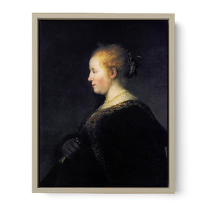 Portrait of a Young Woman with the Fan Painting