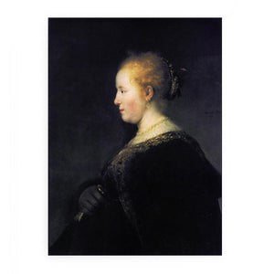 Portrait of a Young Woman with the Fan Painting