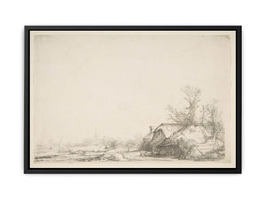 Cottage beside a Canal A View of Diemen Painting