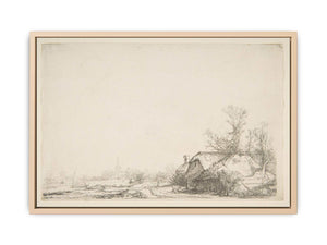 Cottage beside a Canal A View of Diemen Painting