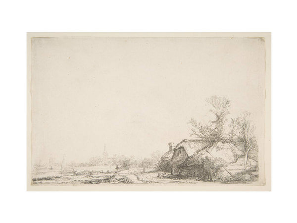 Cottage beside a Canal A View of Diemen Painting