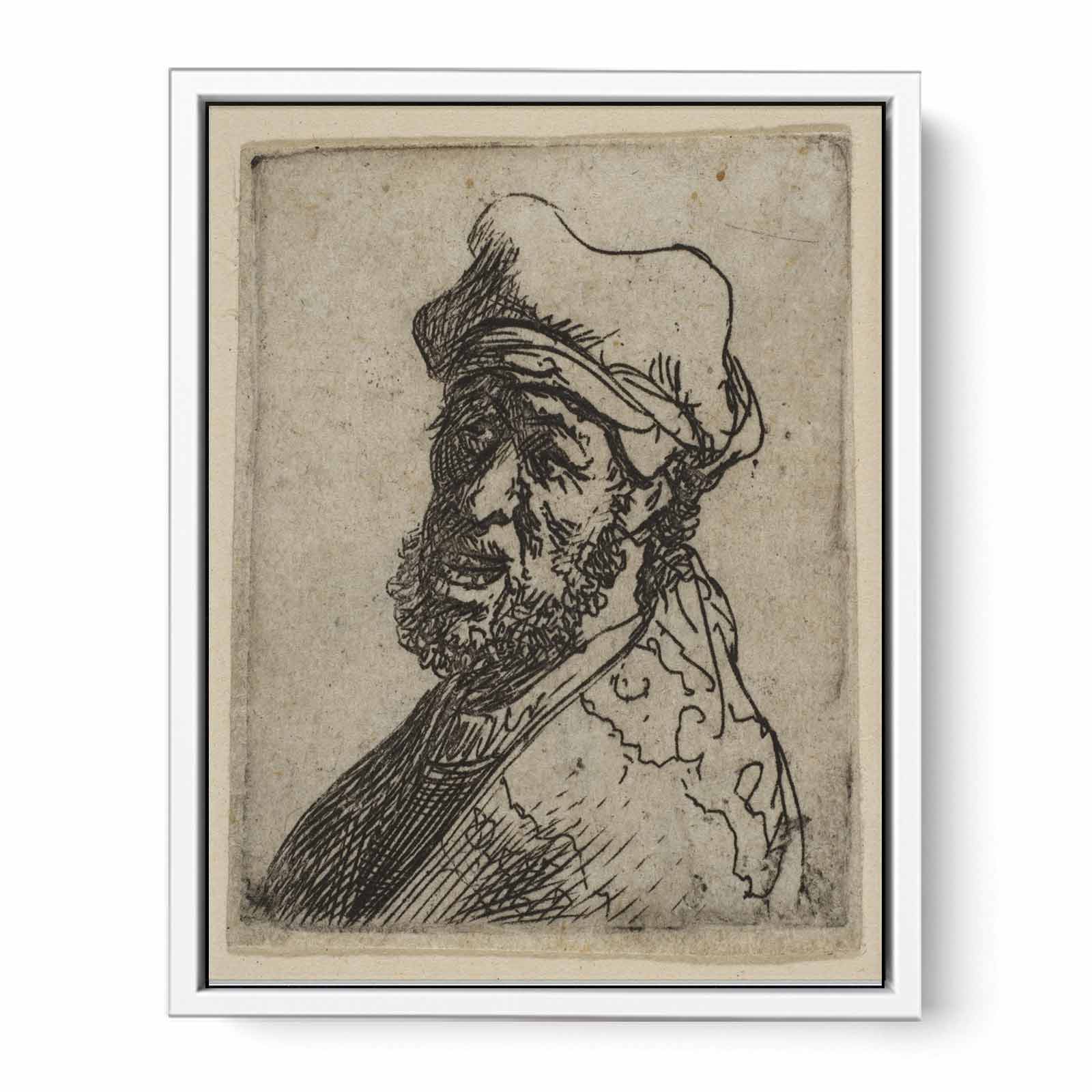 Man crying out, three-quarters left Bust Painting