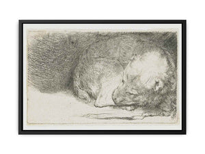 A sleeping Puppy Painting