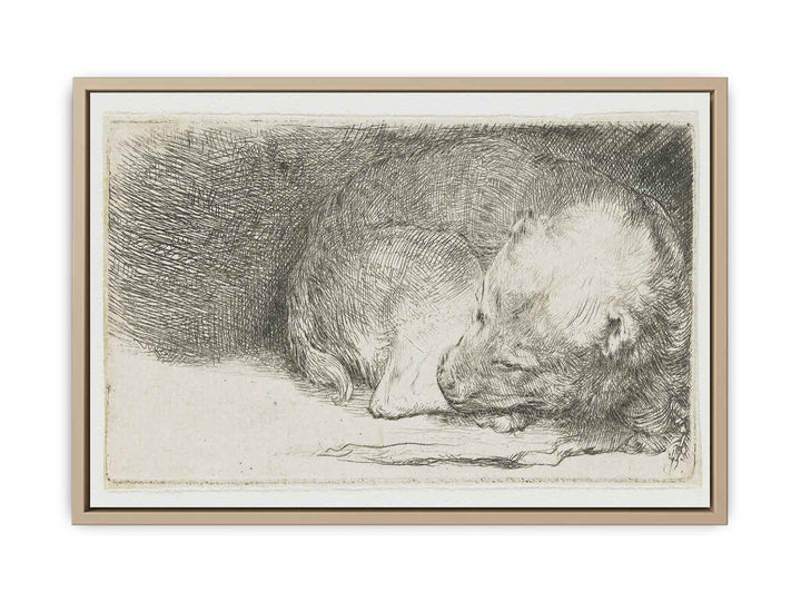 A sleeping Puppy Painting