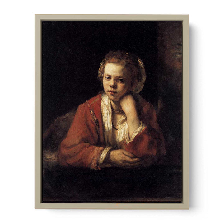 Girl at a Window Painting