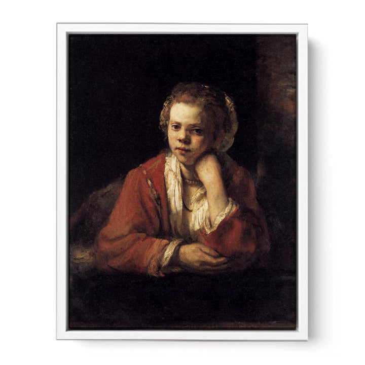 Girl at a Window Painting